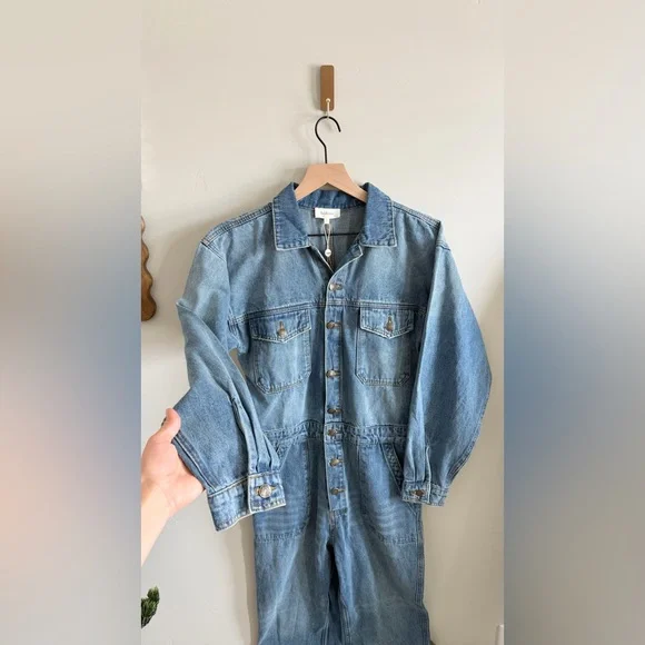 Bohme Long Sleeve Denim Jumpsuit - Picture 2 of 4